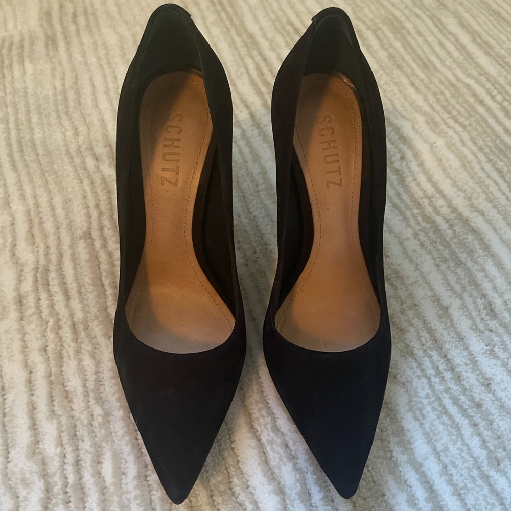 Schutz Black Suede Pumps Size 5.5